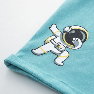 suebidou Shorts Kurze Sommerhose für Jungen mit süßem Print Astronaut
