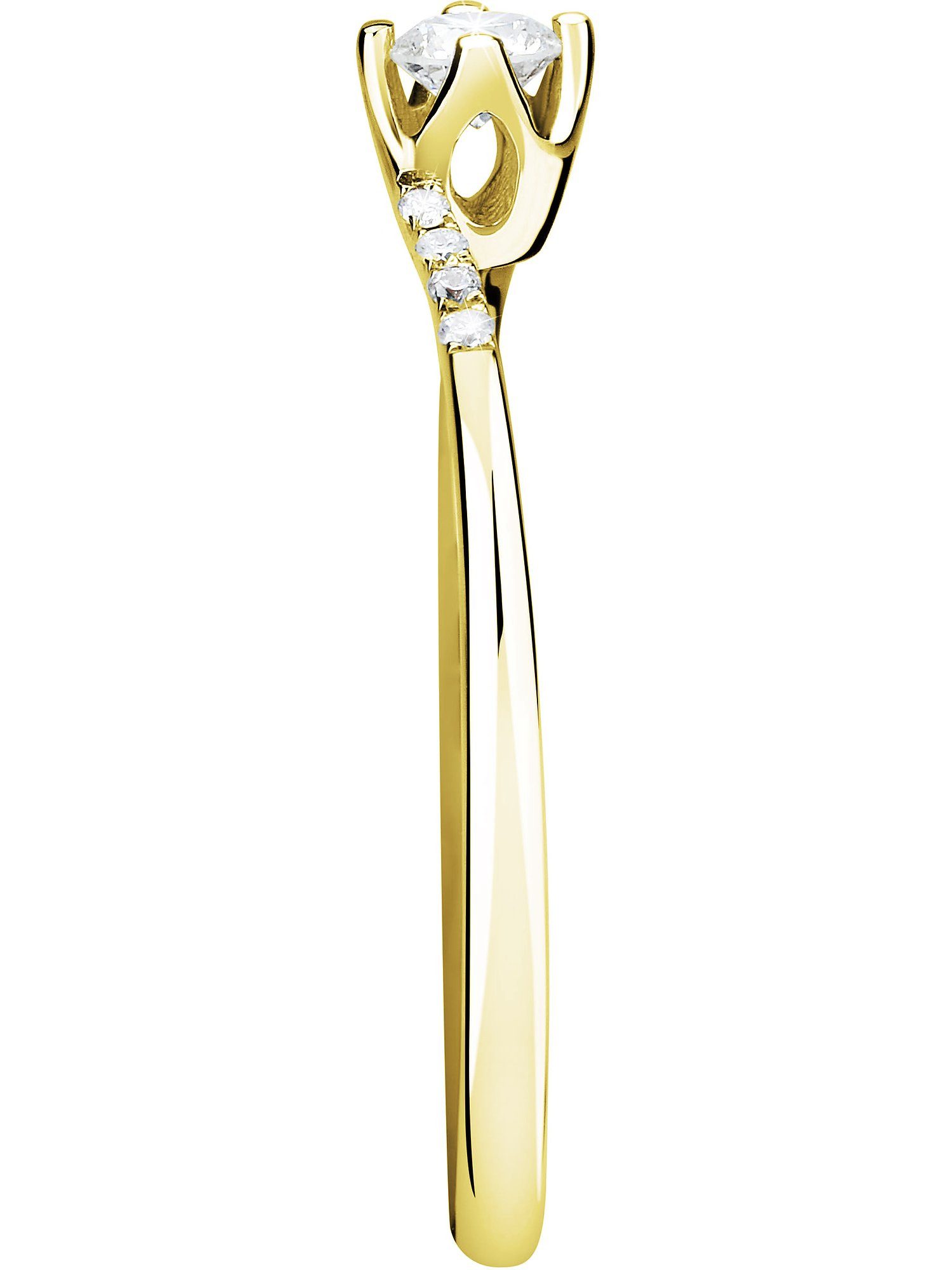 CHRIST Diamantring CHRIST Damen-Damenring 585er Gelbgold Diamant