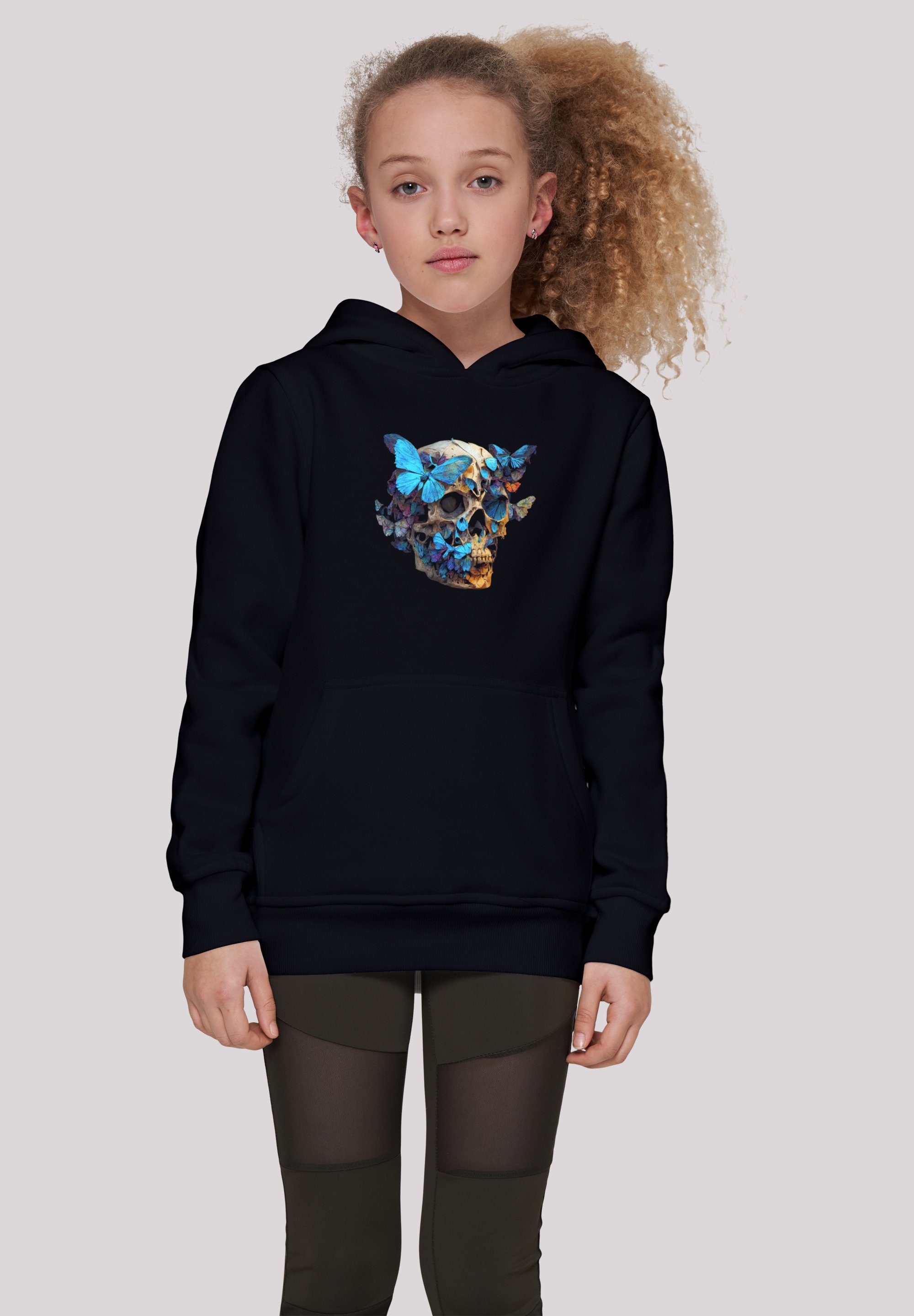 F4NT4STIC Kapuzenpullover Schmetterling Skull HOODIE UNISEX Print