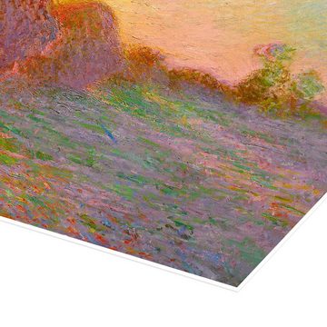 Posterlounge Poster Claude Monet, Getreideschober, Wohnzimmer Malerei