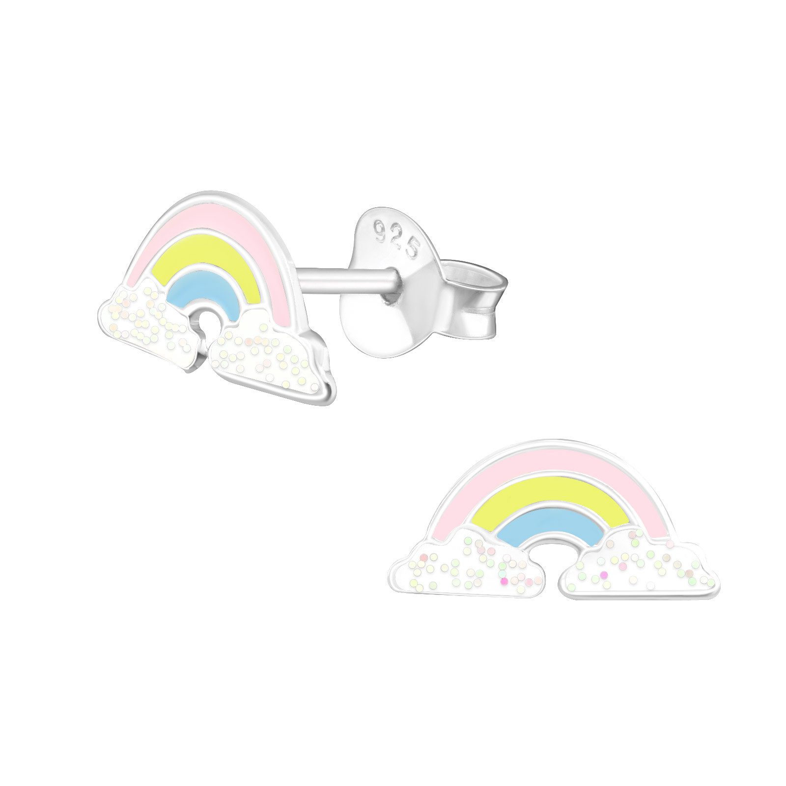Ohrring-Set Regenbogen Kinder Ohrringe 925 Silber Ohrstecker