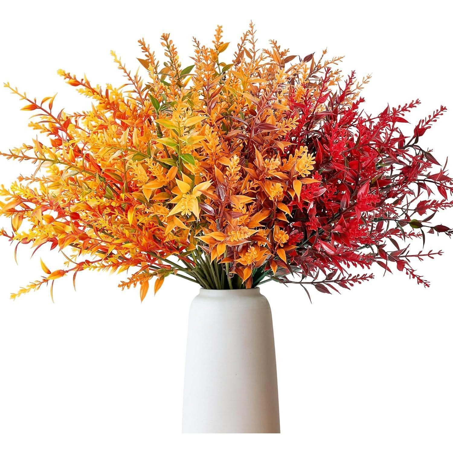 Kunstblumenstrauß 8er Set Künstliche Herbstblumensträuße Gelb Herbstdeko für Dri