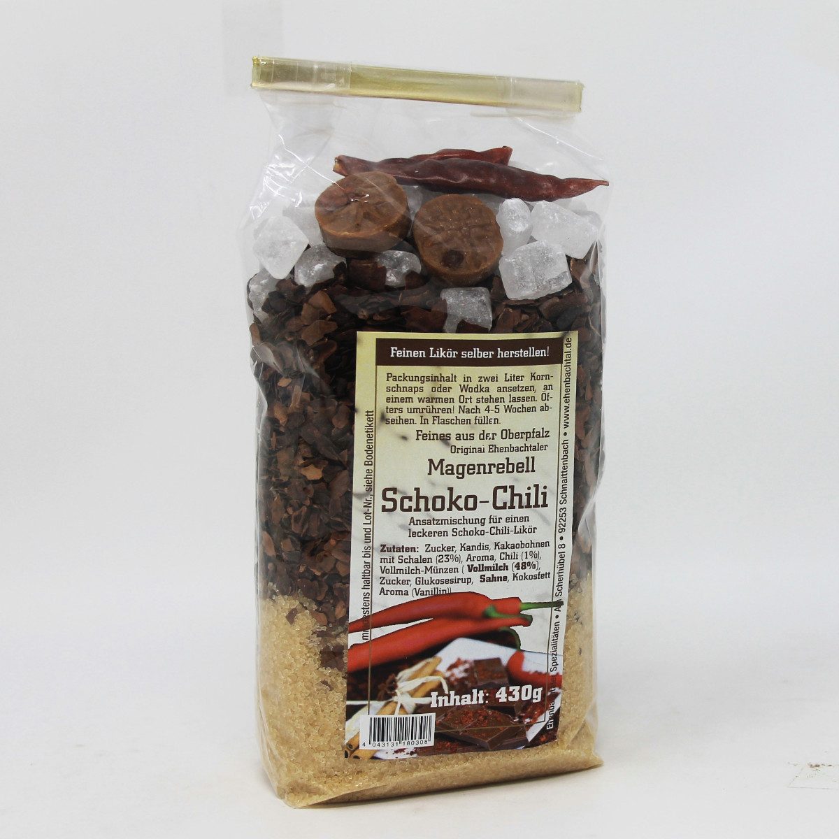 Biller Gewürz, Magenrebell Schoko Chili Likör Ansatzmischung Kräuterlikör 430g