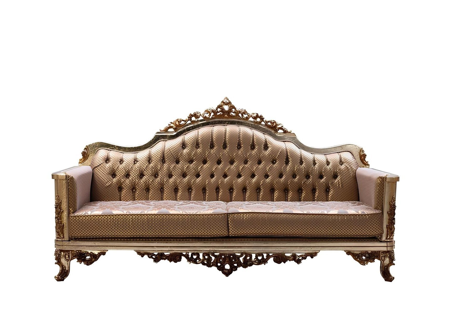 Xlmoebel 3-Sitzer Luxuriöse klassische Textil-Couch für Ihr Wohnzimmer, 1 Teile, Made in Europa