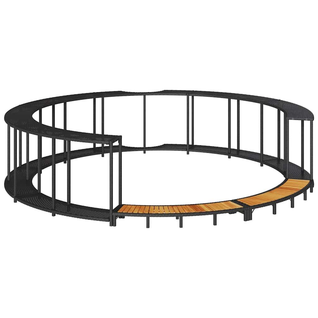 vidaXL Poolleiter, Whirlpool-Umrandung mit Stauraum Holztreppe günstig online kaufen