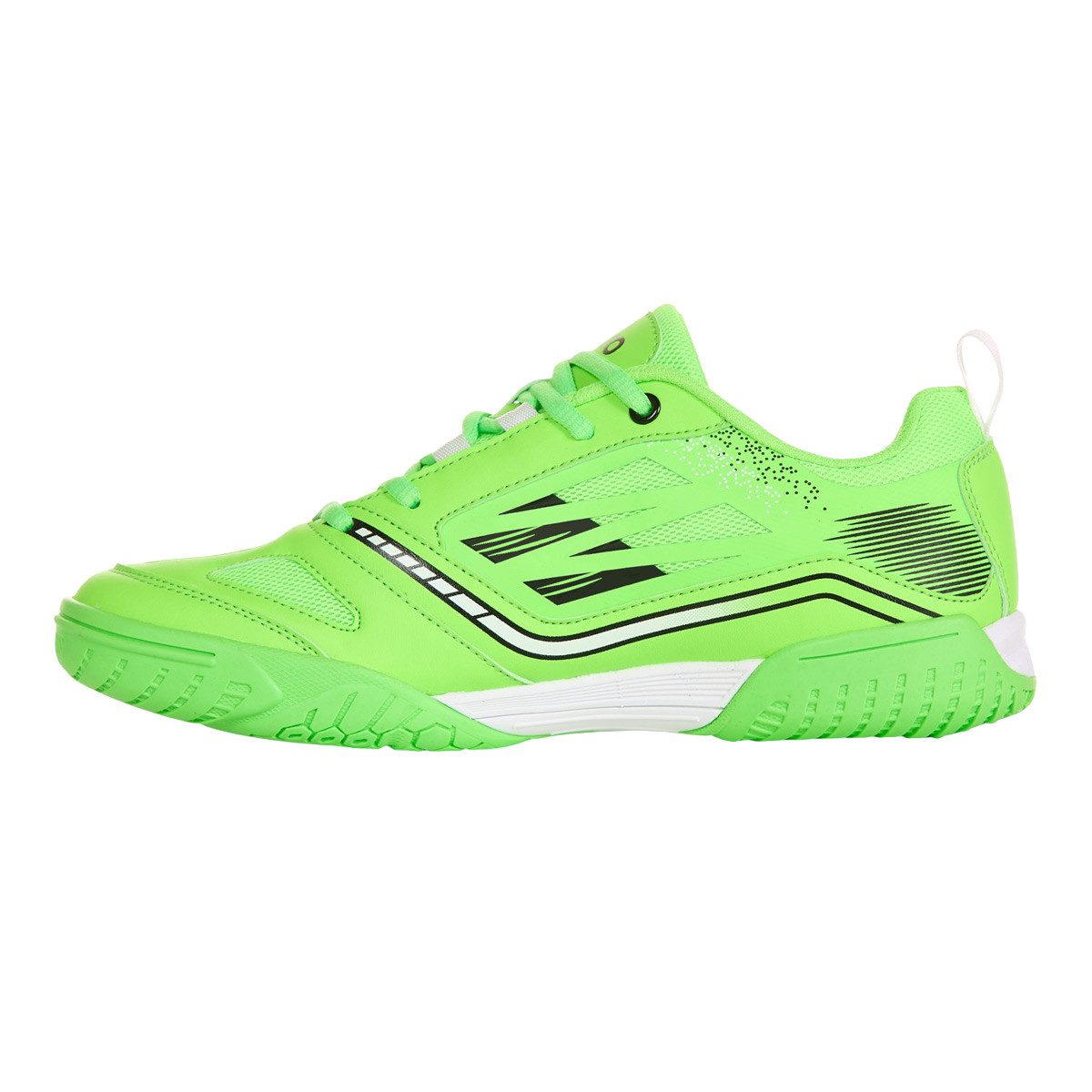 Gewo Tischtennis Schuh Flex Force Pro, Indoor Hallenschuh, lime-schwarz Trainingsschuh Tischtennis Schuhe Herren Damen