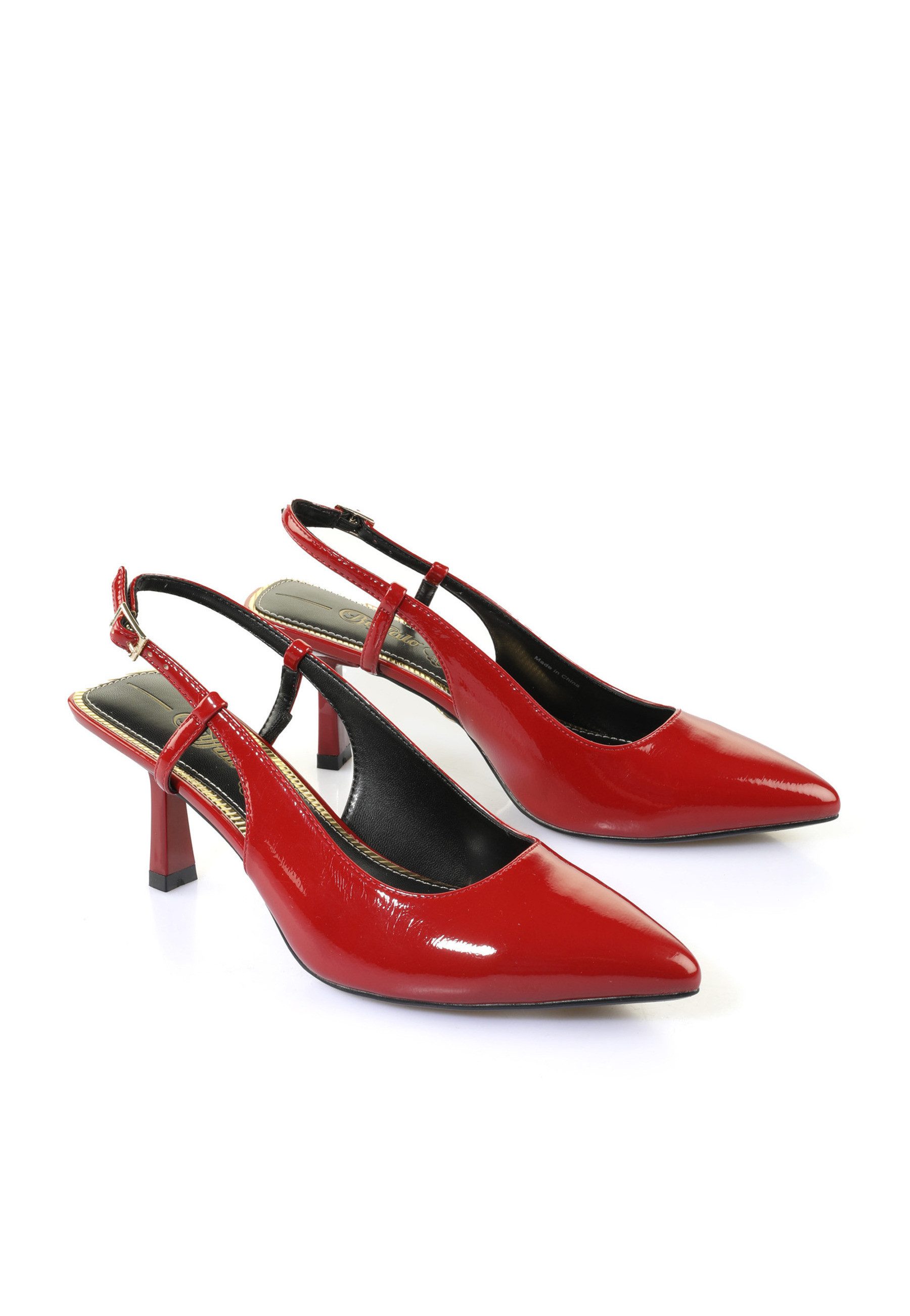 Buffalo Buffalo Sling Back- Vegan Patent High-Heel-Pumps