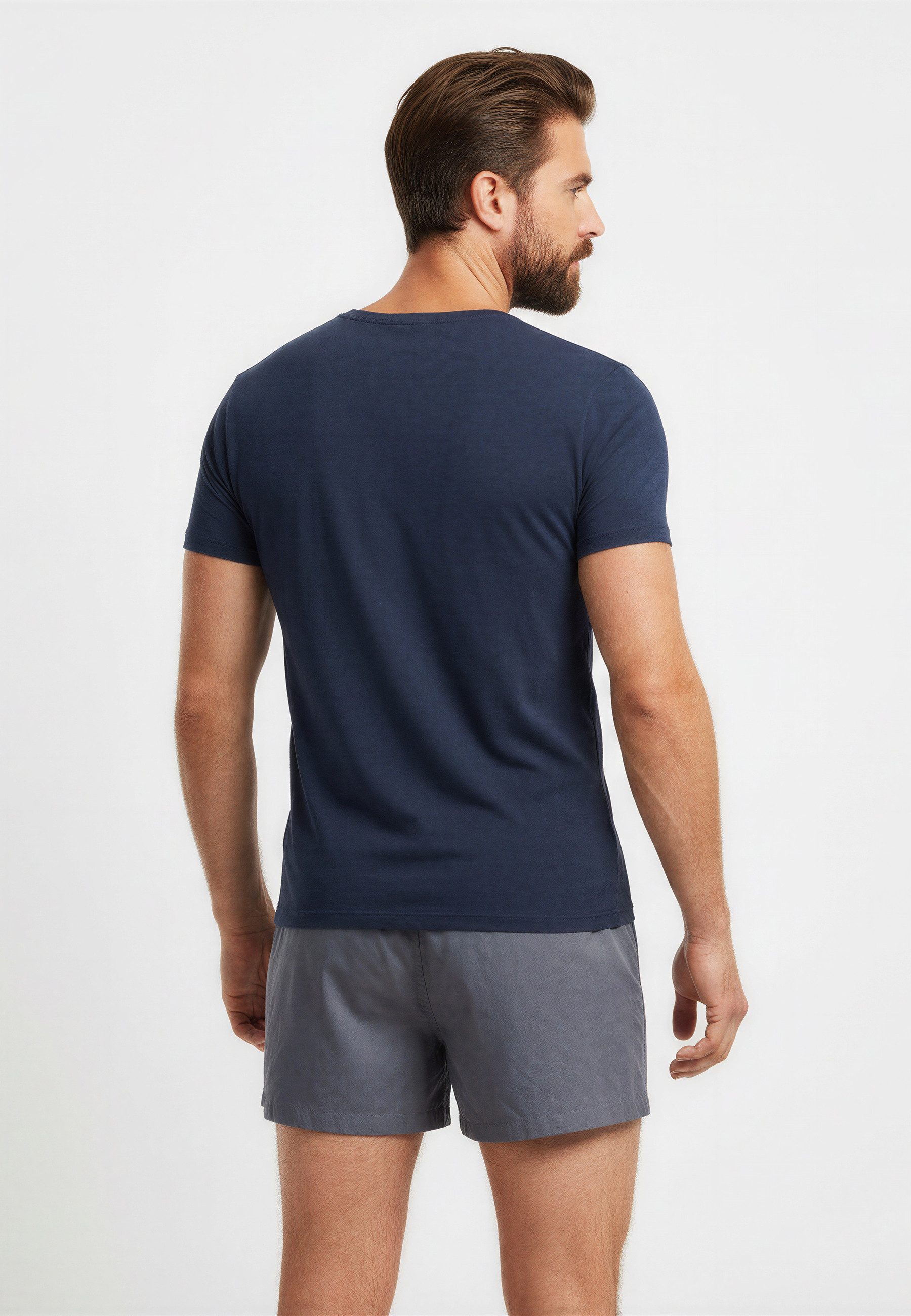 MUSTANG T-Shirt Basic Lounge Shirt Unterhemd Unterwäsche (Packung, 1-tlg) O günstig online kaufen