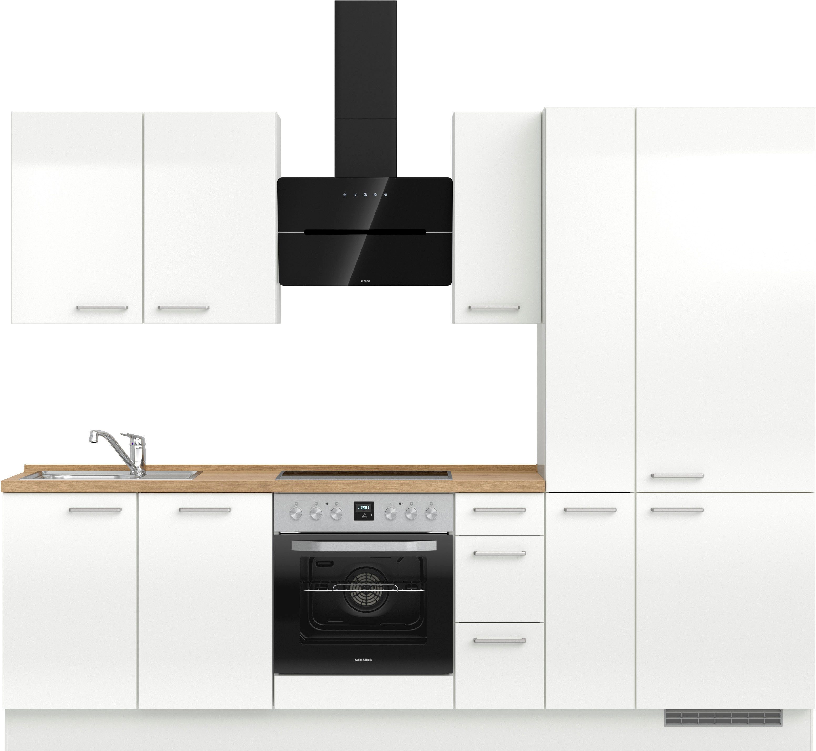 nobilia® Küchenzeile "Flash II", vormontiert, Ausrichtung wählbar, Breite 270 cm, wahlw. mit E-Geräten