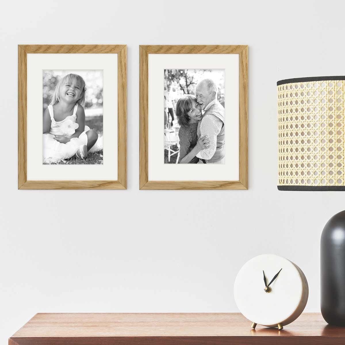 PHOTOLINI Bilderrahmen 2er Set Echtholz mit günstig online kaufen