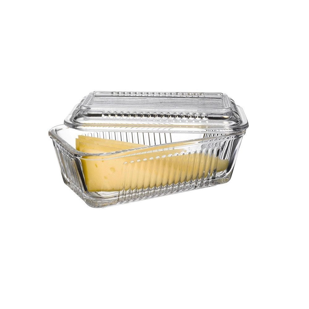 Pasabahce Butterdose Pasabahce Gusto Butterdose/Frischhaltedose 17x10,2 cm 2tlg, Glas