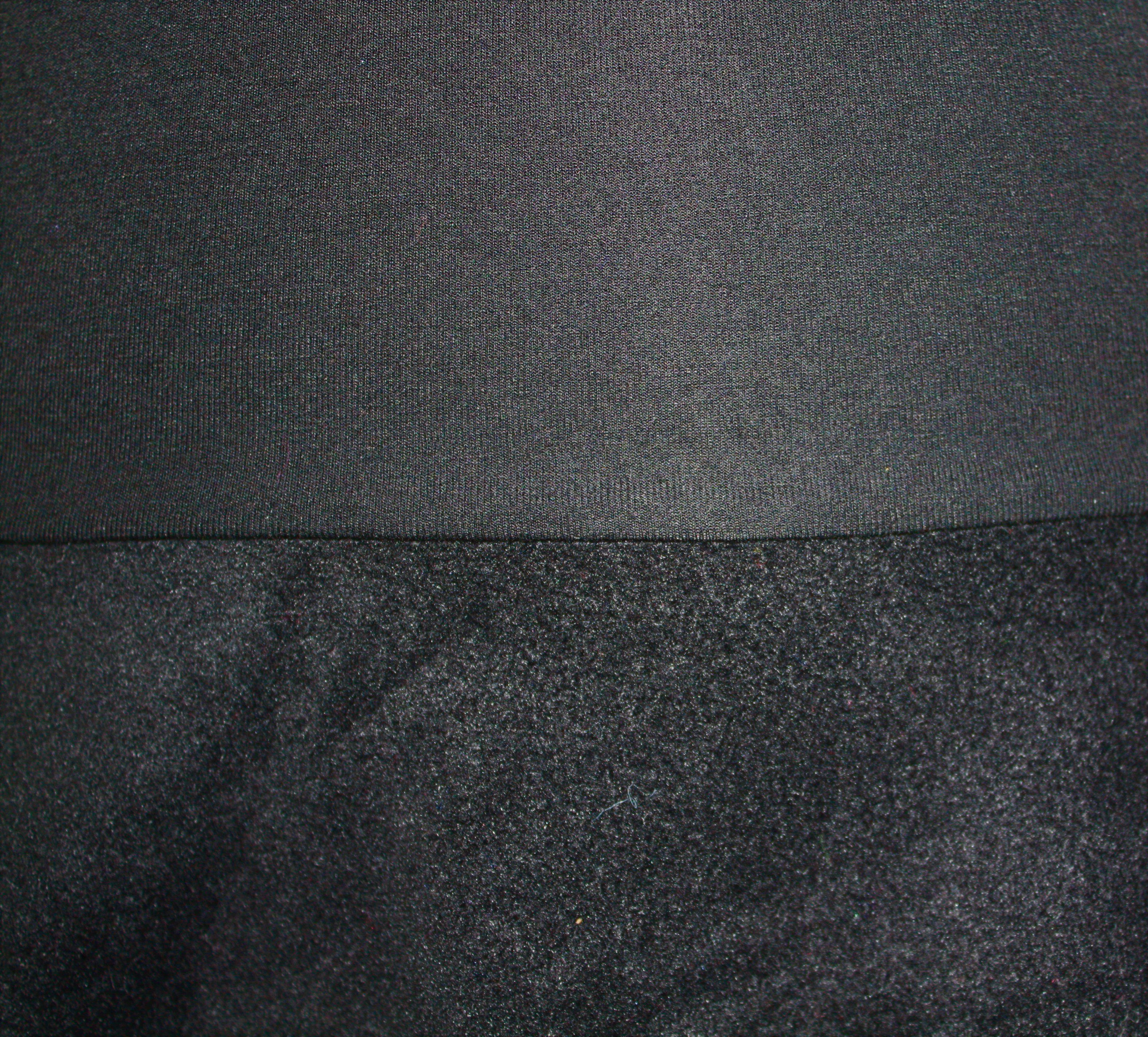 Fleece Bund 57cm Bund Schwarz dunkle A-Linien-Rock design elastischer Schwarz
