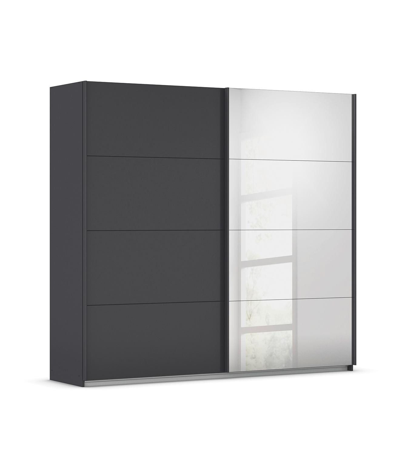 Schwebetürenschrank QUADRA, Grau Metallic, B 226 cm x H 210 cm