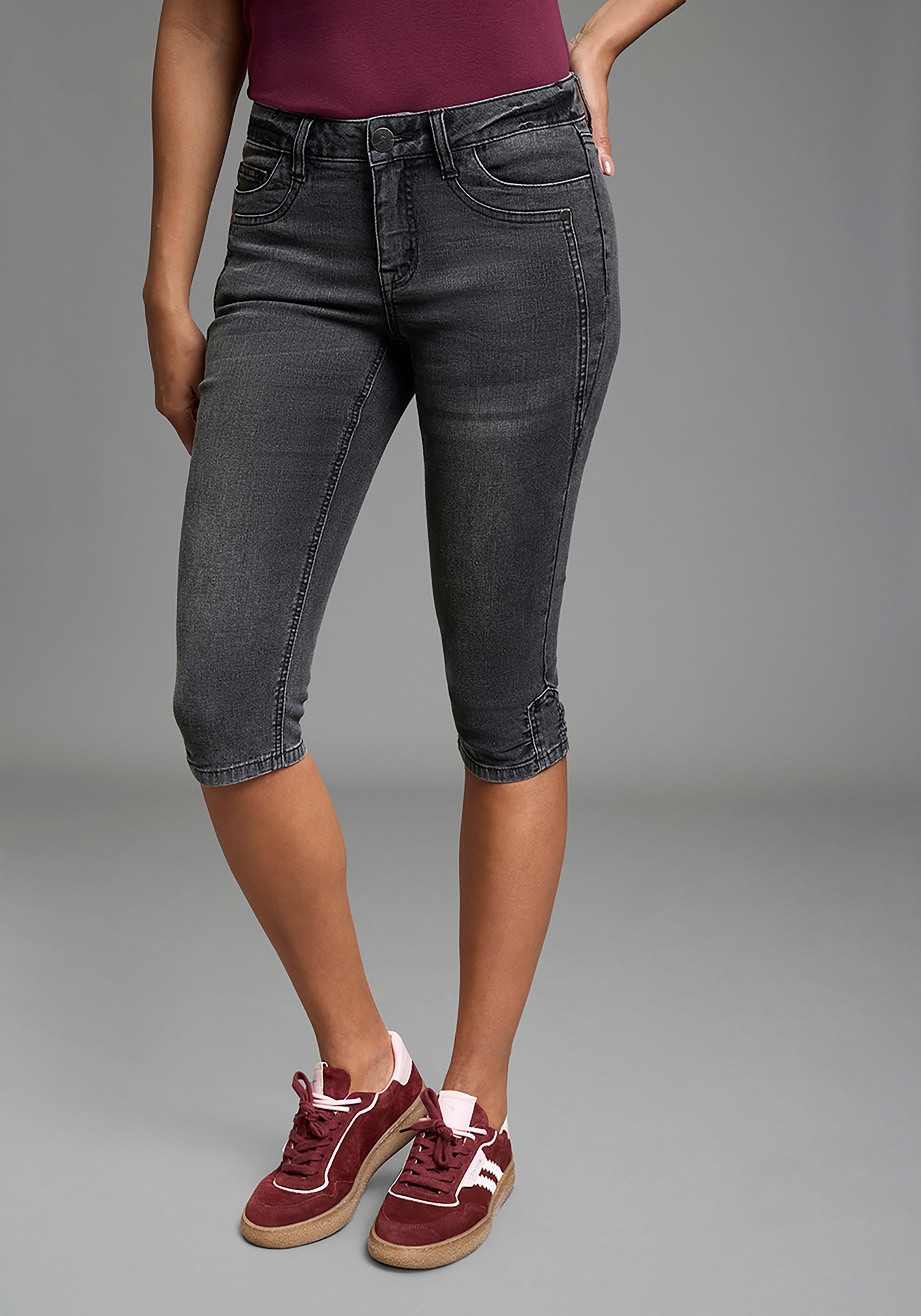 Arizona Caprijeans Skinny Fit, 3/4-Länge, mit Eingrifftaschen und Gesäßtaschen