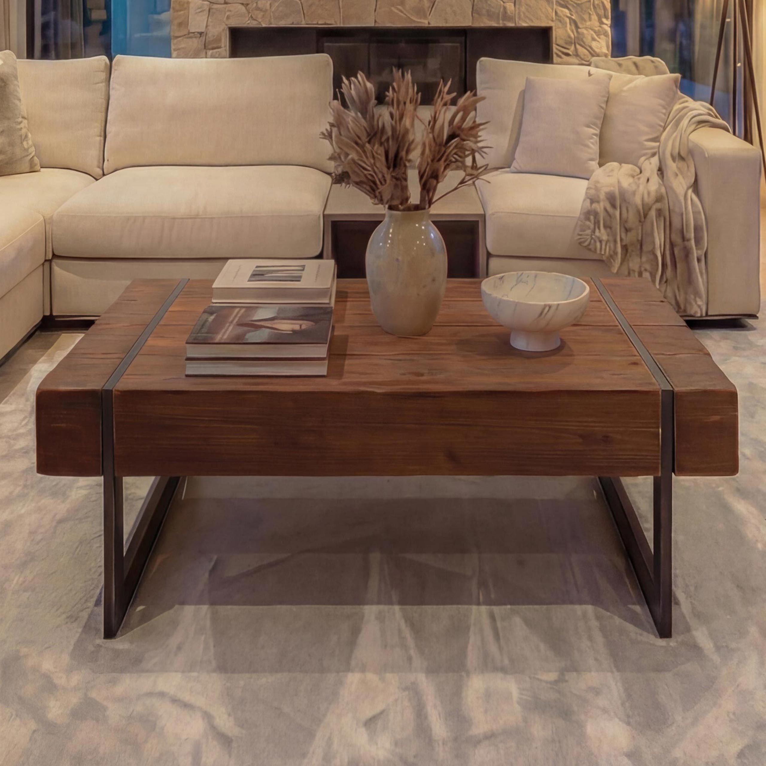 MCW Couchtisch MCW-A15a, Standfest, Inkl. Fußbodenschoner, Industrial Look, rechteckig