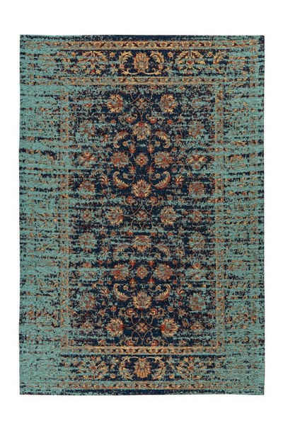 Teppich Kurzflorteppich Okelani 200 Türkis 80 x 150 cm, Qiyano, rechteckig, Höhe: 0.5 mm