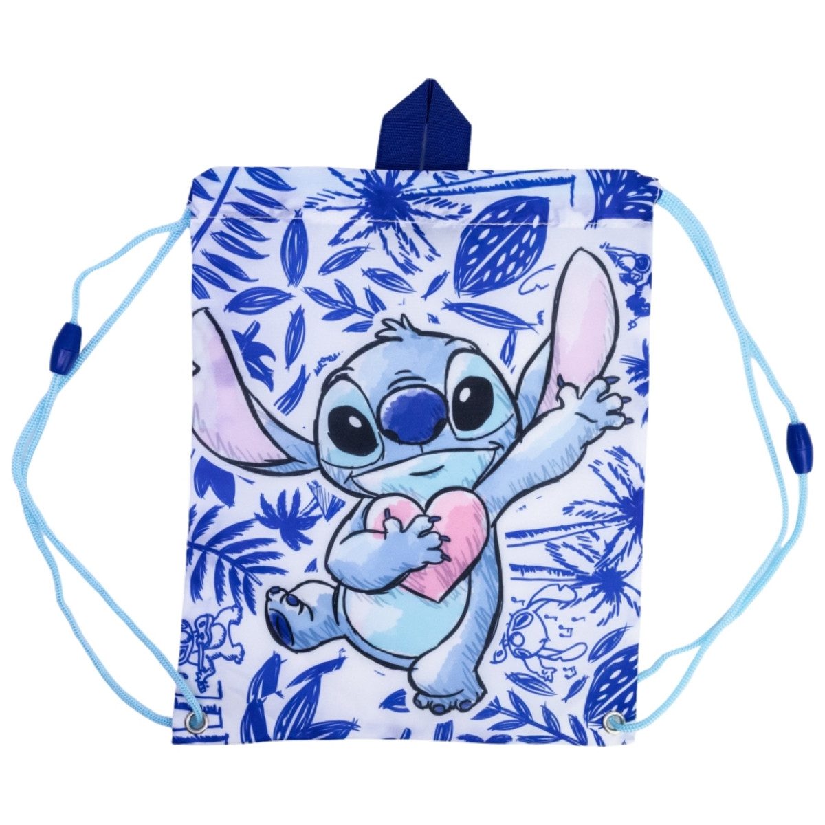 Storline Turnbeutel Lilo & Stitch Lunchbag mit Regenbogenmotiv für Kinder mit Kordelzug