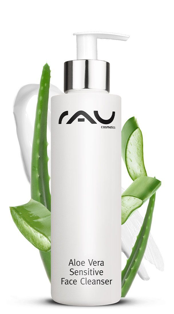 【Billig】 RAU Cosmetics Gesichts-Reinigungslotion schonenden Haut, Reinigung BIO Sensitive Vera & und Vegane milde Aloe empfindliche zur Lotion Cleanser Face für trockene