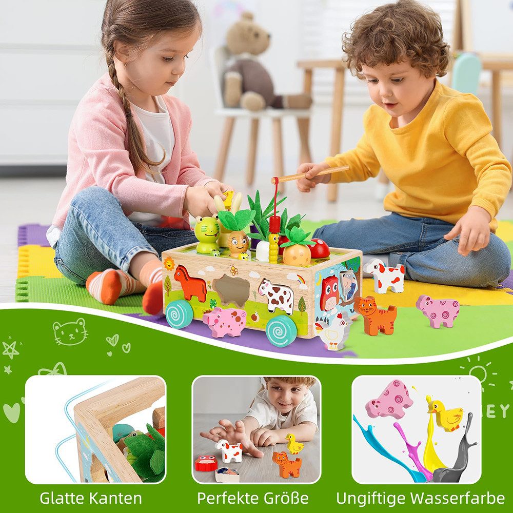 CLTYQ Lernspielzeug Holz Steckspiel Spielzeug ab günstig online kaufen