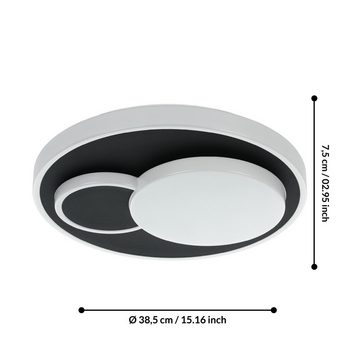 EGLO LED Deckenleuchte Lepreso, Leuchtmittel inklusive, Deckenlampe, Lampe für Flur und Schlafzimmer, warmweiß, Ø 38,5 cm
