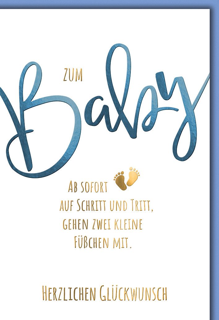 Grußkarten Geburt – Baby – Freudiges Ereignis - Karte mit Umschlag - Zum