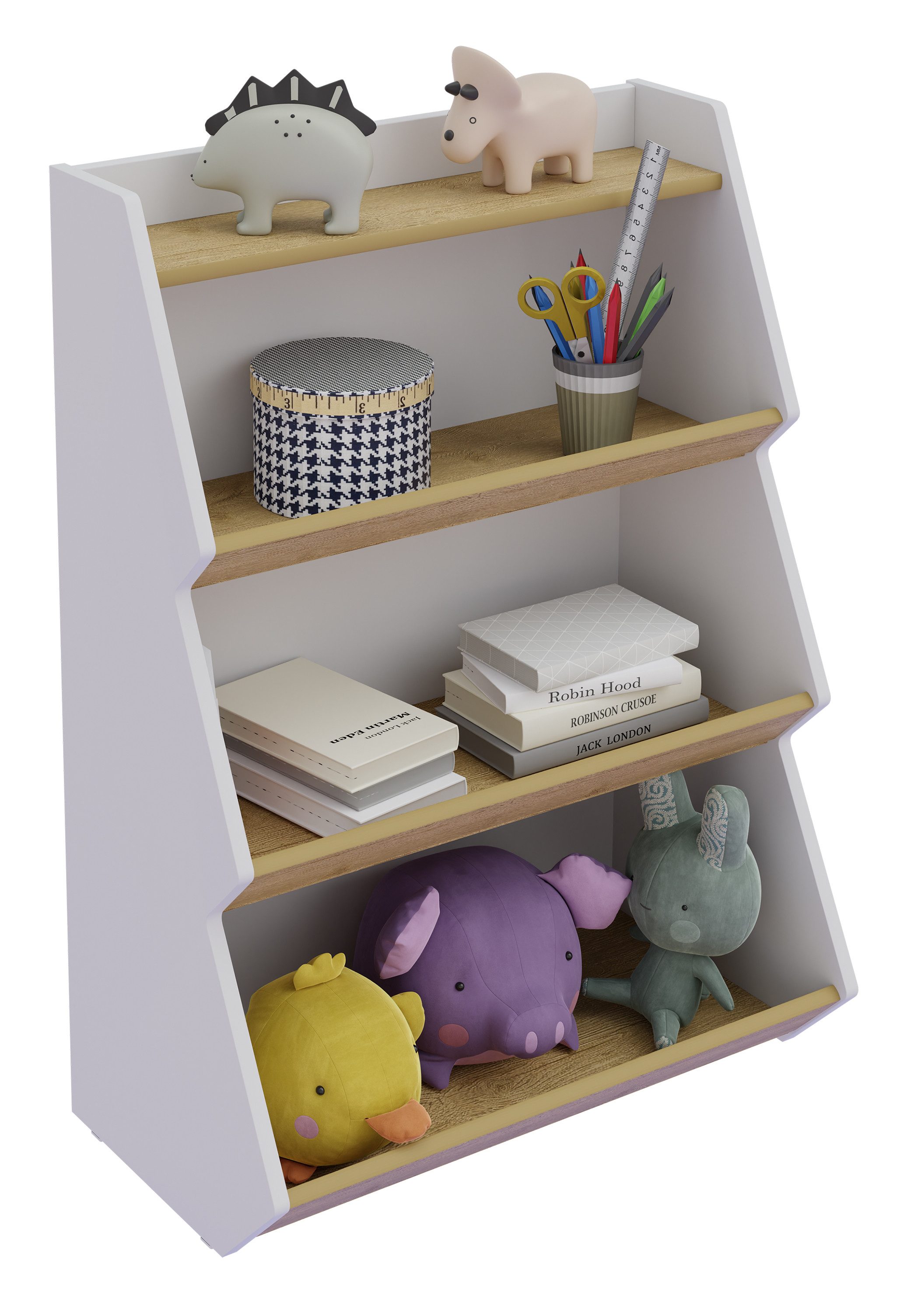 VCM Standregal Holz Kinderregal Bücherregal Kinder Regal Italu