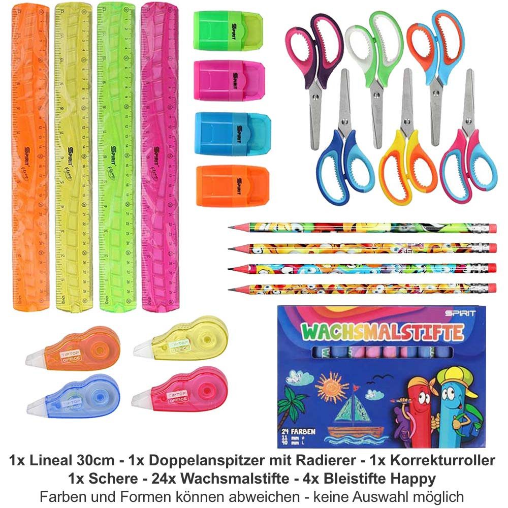 Produktbild von Herlitz Schulranzen Set Loop Plus Green T-Rex 20-teilig Gefüllt