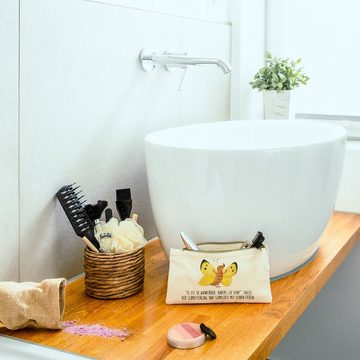 Mr. & Mrs. Panda Kosmetiktasche Schmetterling Zitronenfalter - Weiß - Geschenk, Makeup, süße Tiermoti (1-tlg)