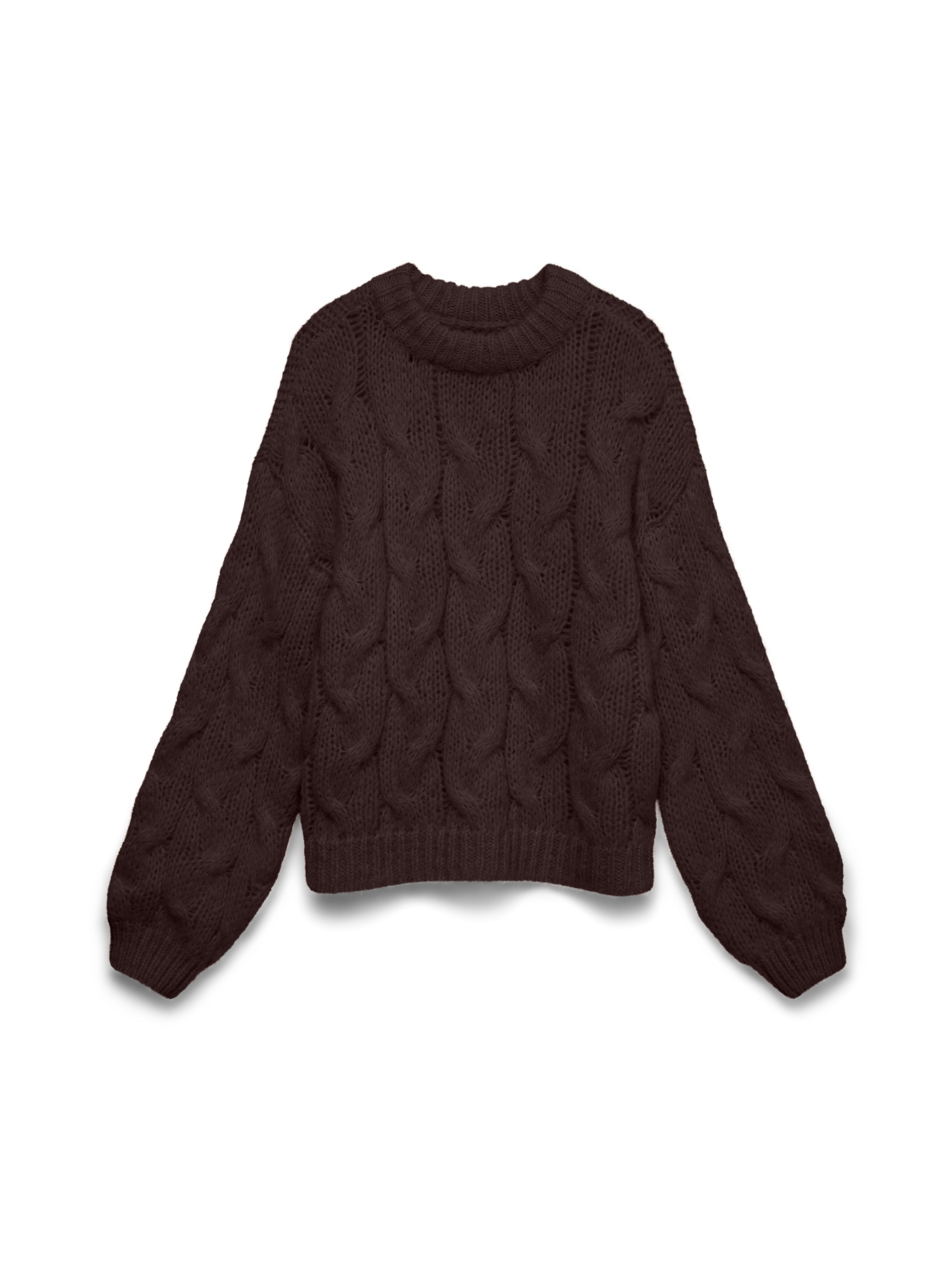 Vero Moda Strickpullover VMMAYBE LS HIGH NECK CABLE PULLOVER NOOS Kunstfaser