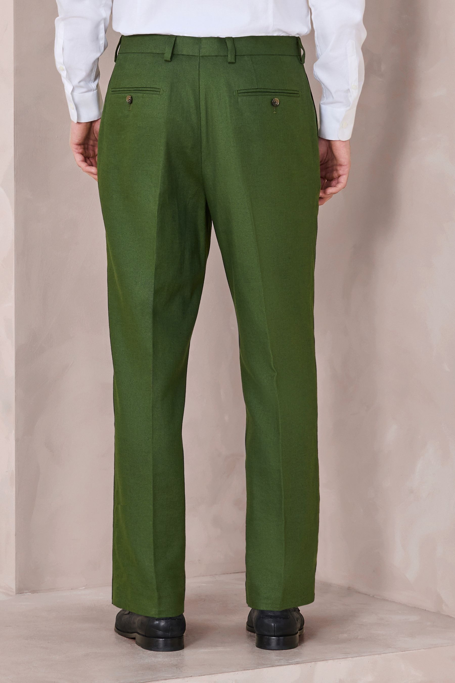 Next Anzughose Relaxed Fit Anzughose aus Leinengemisch (1-tlg)