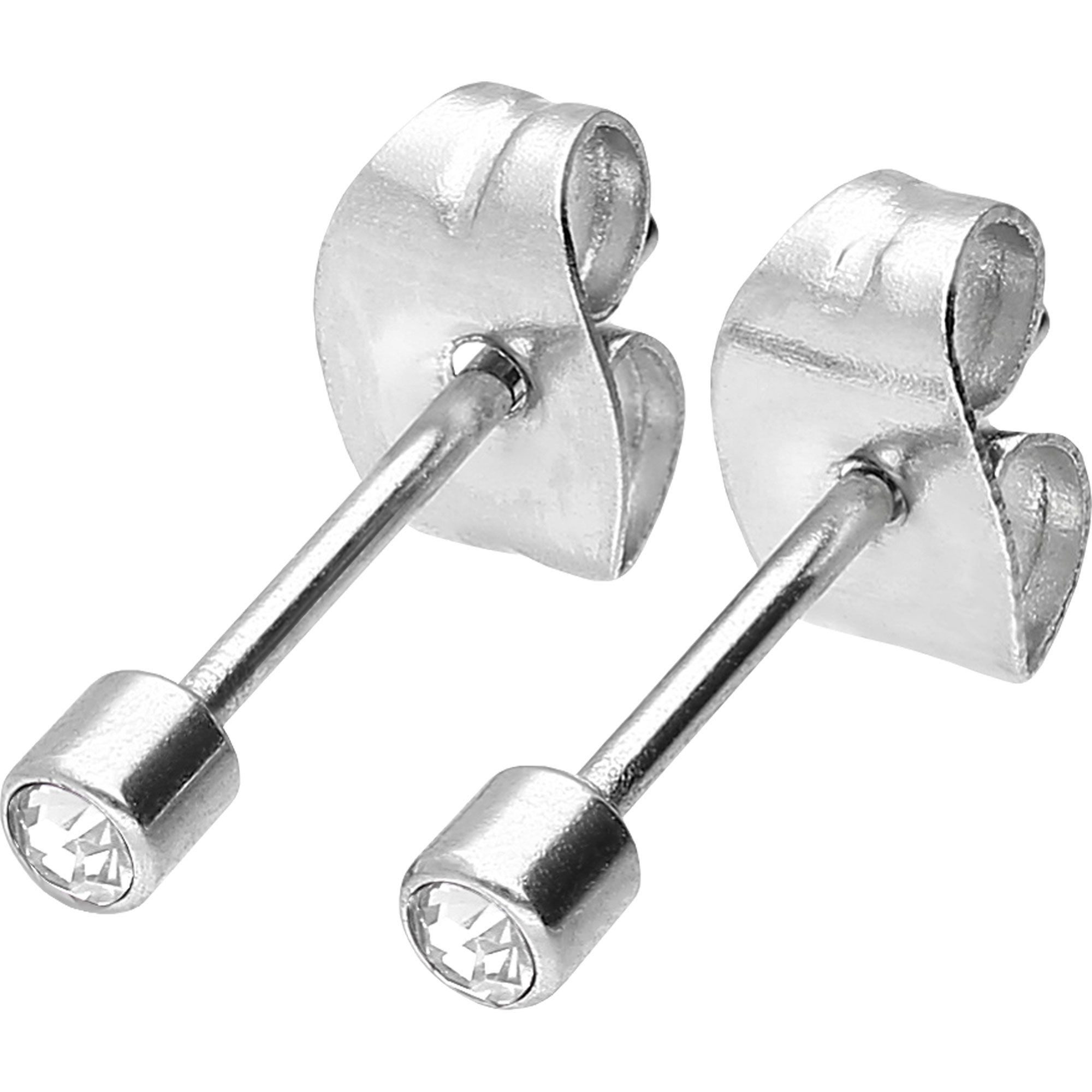 FILANGO Paar Ohrstecker Chirurgenstahl Ohrstecker KRISTALL (Ohrstecker, 1-tlg)