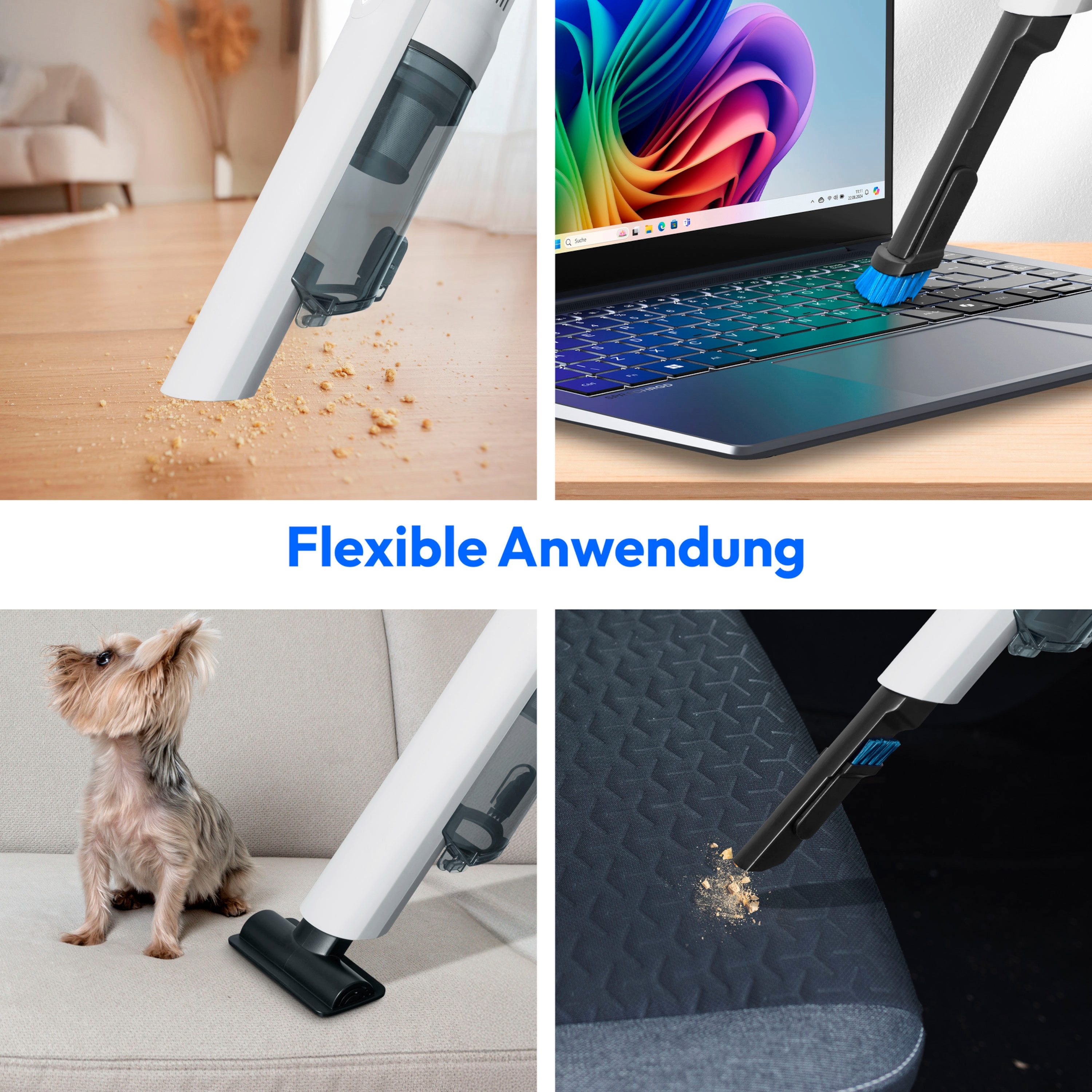 Medion® Handstaubsauger Handstaubsauger MD12057, 200 W, beutellos, 200 ml Staubbehälter, Eco-Modus (10 kPa)