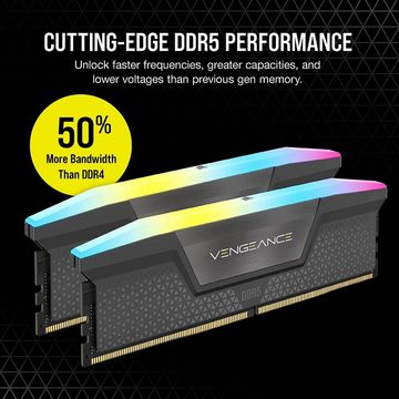 Corsair VENGEANCE RBG DDR5 5600 Arbeitsspeicher (optimiert für AMD-Mainboards, RGB)