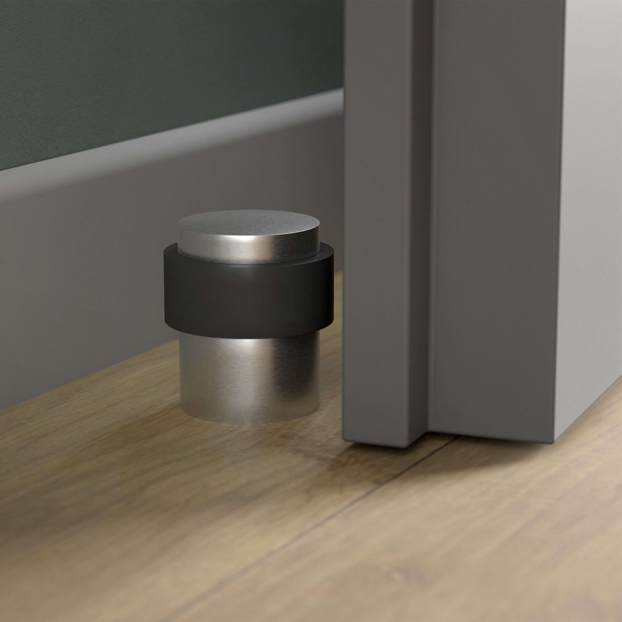SO-TECH® Türstopper Thor Bodentürstopper Höhe 40 mm echt Edelstahl massiv (1 St), Durchmesser 30 / 36 mm, Edelstahl V2A gebürstet