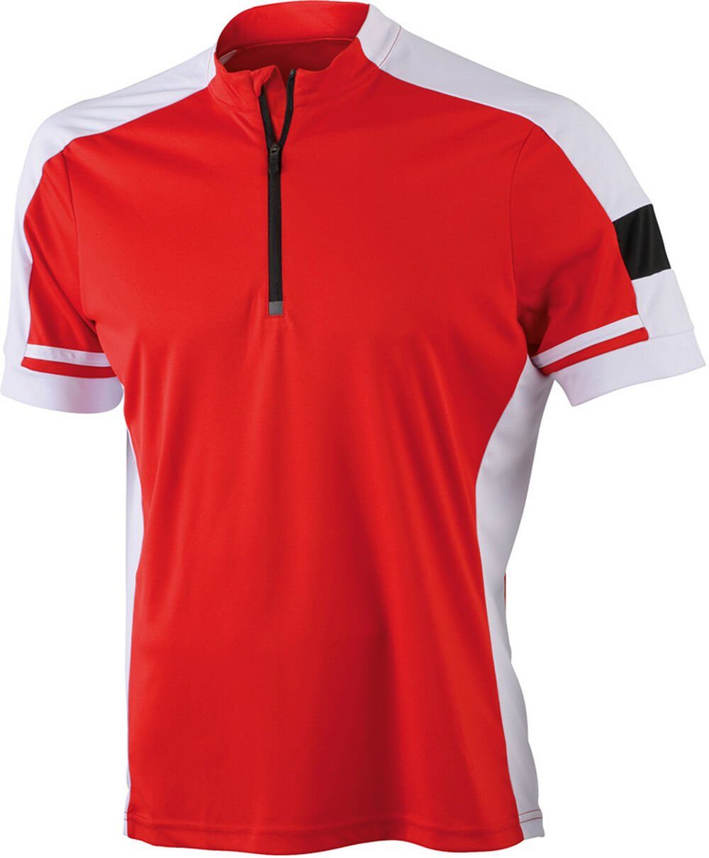 Daiber Radtrikot James & Nicholson JN 452 Herren Rad Shirt mit 1/2 Zip günstig online kaufen