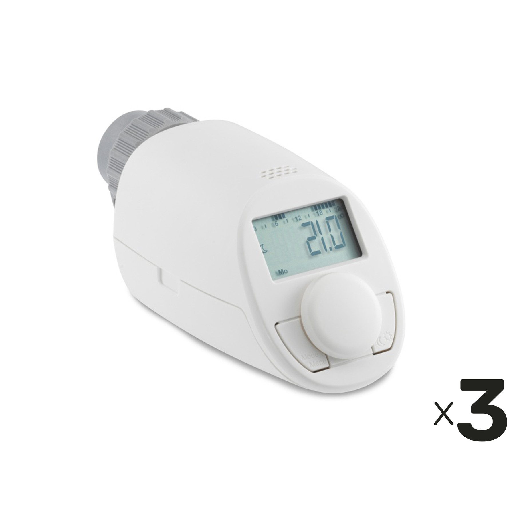 Heizkörperthermostat EQIVA Heizkörper-Thermostatkopf Model N, 3 Stück