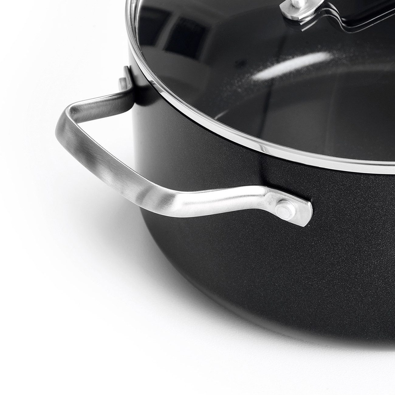 GREENPAN Kochtopf Copenhagen Kasserolle 24 cm Spülmaschinengeeignet schwarz robust, Aluminium, 24 cm Kasserolle, hervorragende Antihaftleistung, Robuste Qualität
