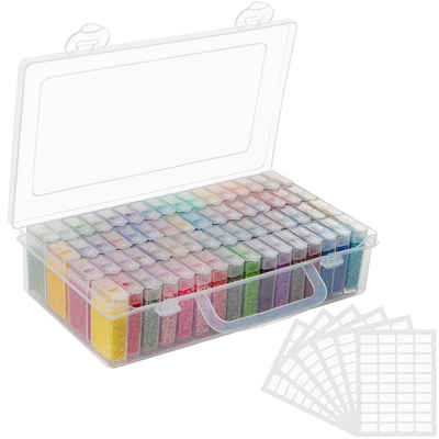 Handi Stitch Streudeko 60k Diamantmalerei Aufbewahrungsbox - Bastel- und DIY-Set, 60k Diamond Painting Storage Box - 60 Colors & 64 Containers