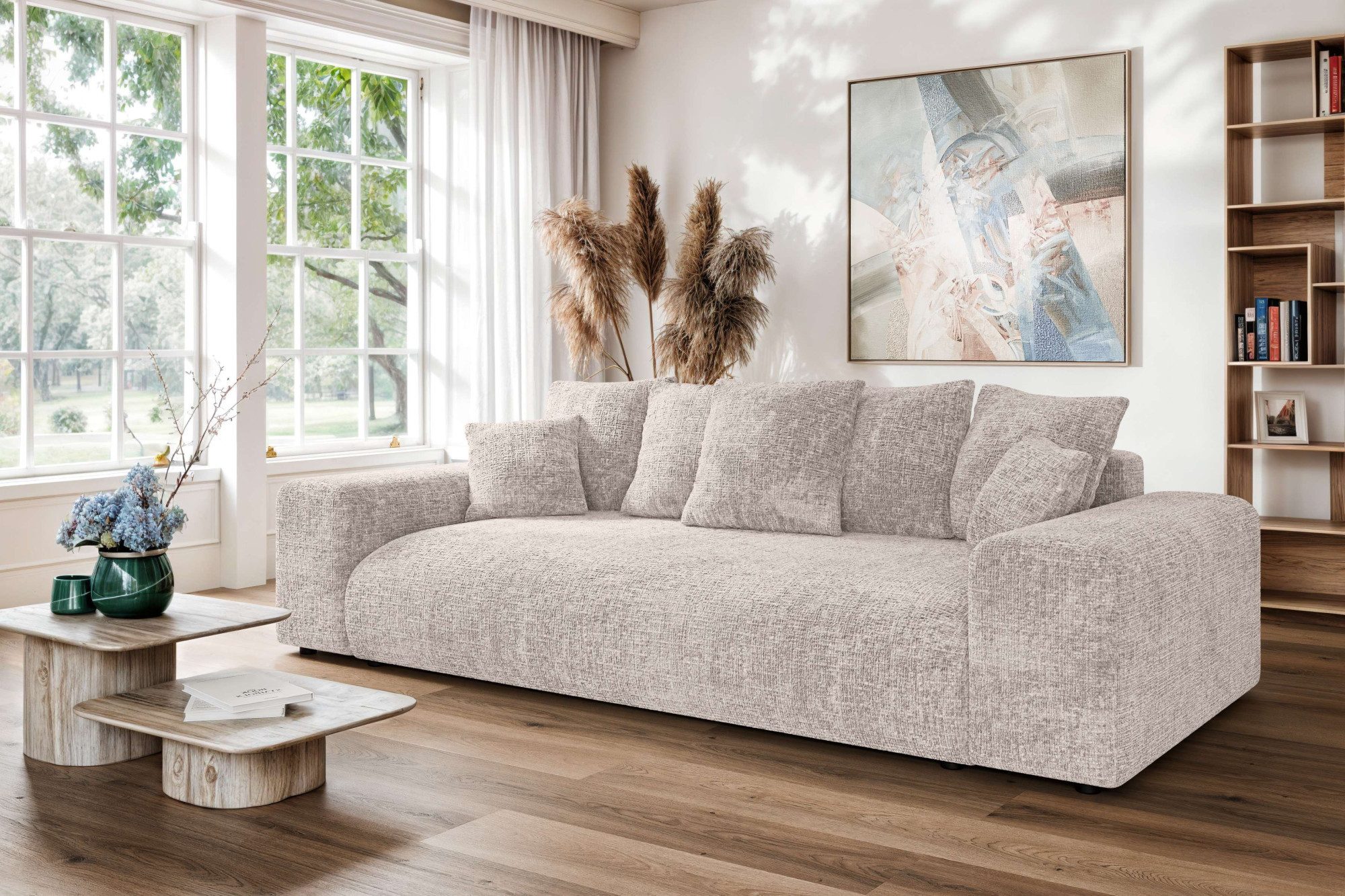 Home affaire Big-Sofa LAKESIDE 3-Sitzer Schlafsofa mit Bettkasten, Breite 2 günstig online kaufen