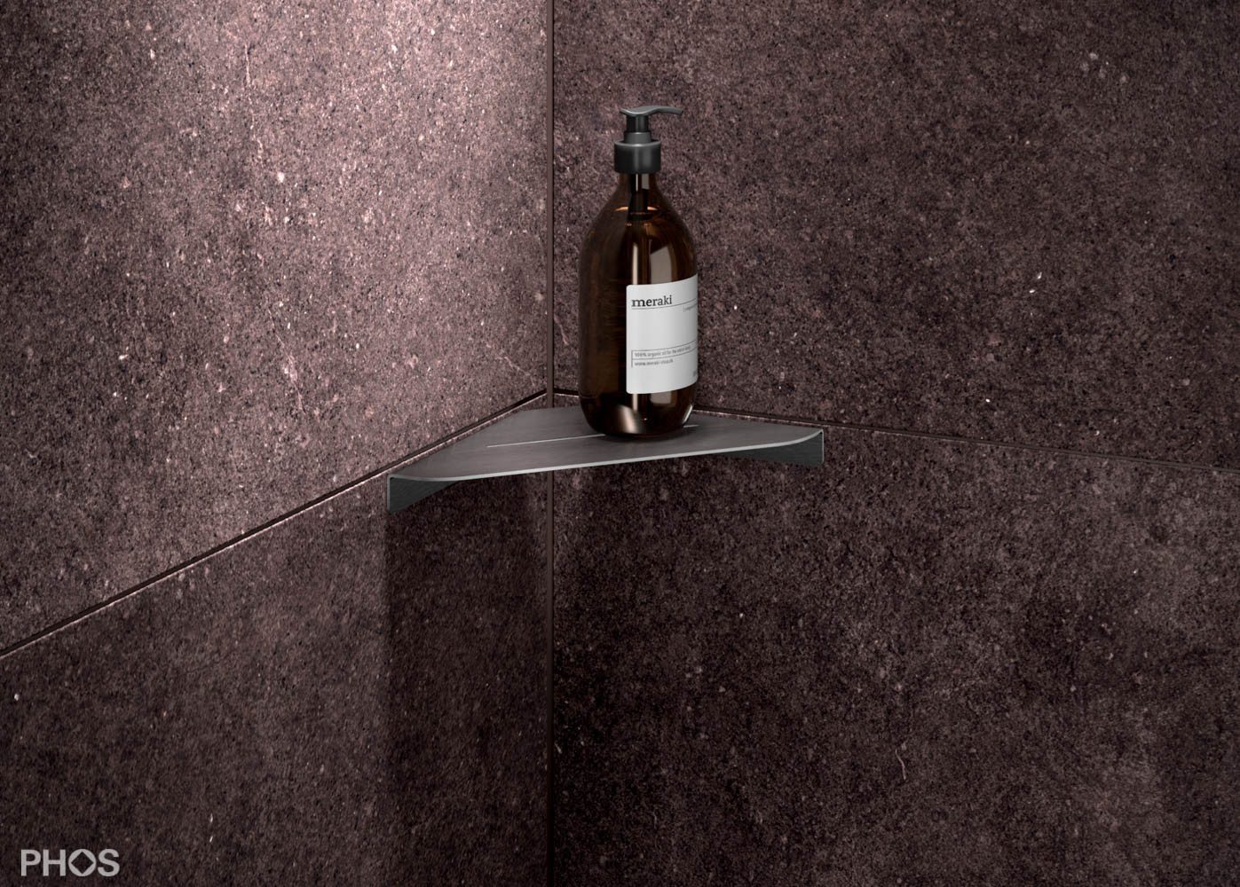 PHOS Design Duschablage Eck-Duschablage, Edelstahl hochwertig