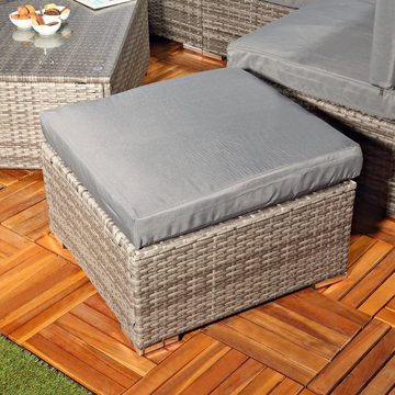 Melko Gartenlounge-Set Sitzgruppe Gartenlounge Sitzgarnitur Set aus Polyrattan in Schwarz, Grau oder Braun XXL Lounge Gartenmöbel, (Set, 8-tlg), Kissen inkl. Reißverschluss, daher abnehm- und waschbar