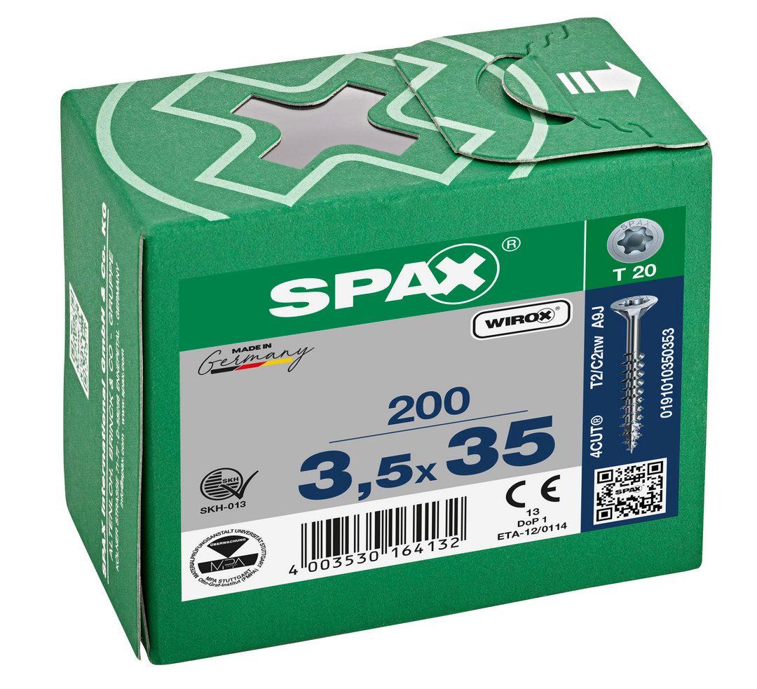 SPAX Schrauben-Set Universalschraube HI.FORCE, Senkkopf, WIROX, T-STAR plus Teilgewinde