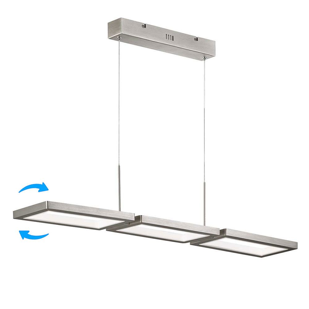 WOFI LED-Hängeleuchte, LED-Leuchtmittel fest verbaut, Warmweiß, Zugpendelleuchte LED Pendelleuchte Höhenverstellbar