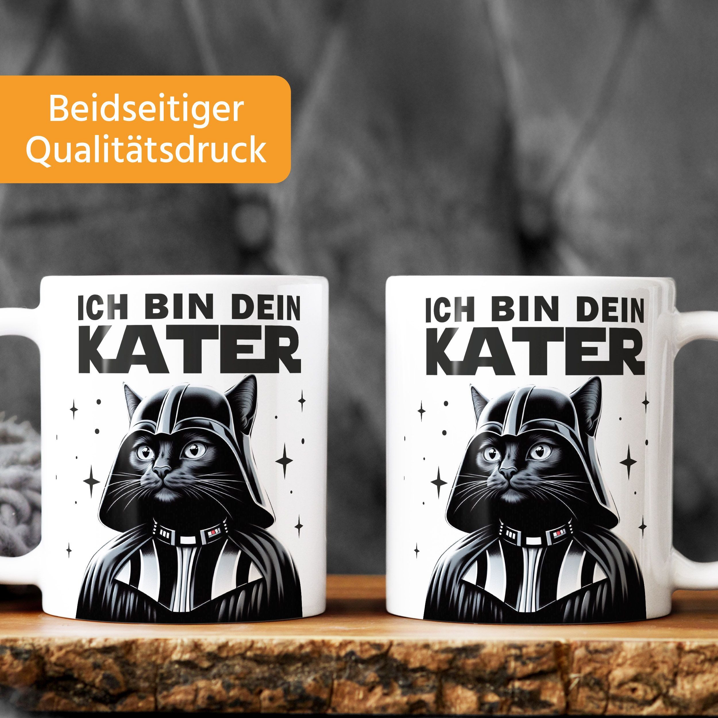 MoonWorks Tasse Kaffee-Tasse Ich bin dein Kater Wortspiel Filmzitat Parodie Geschenke, Keramik