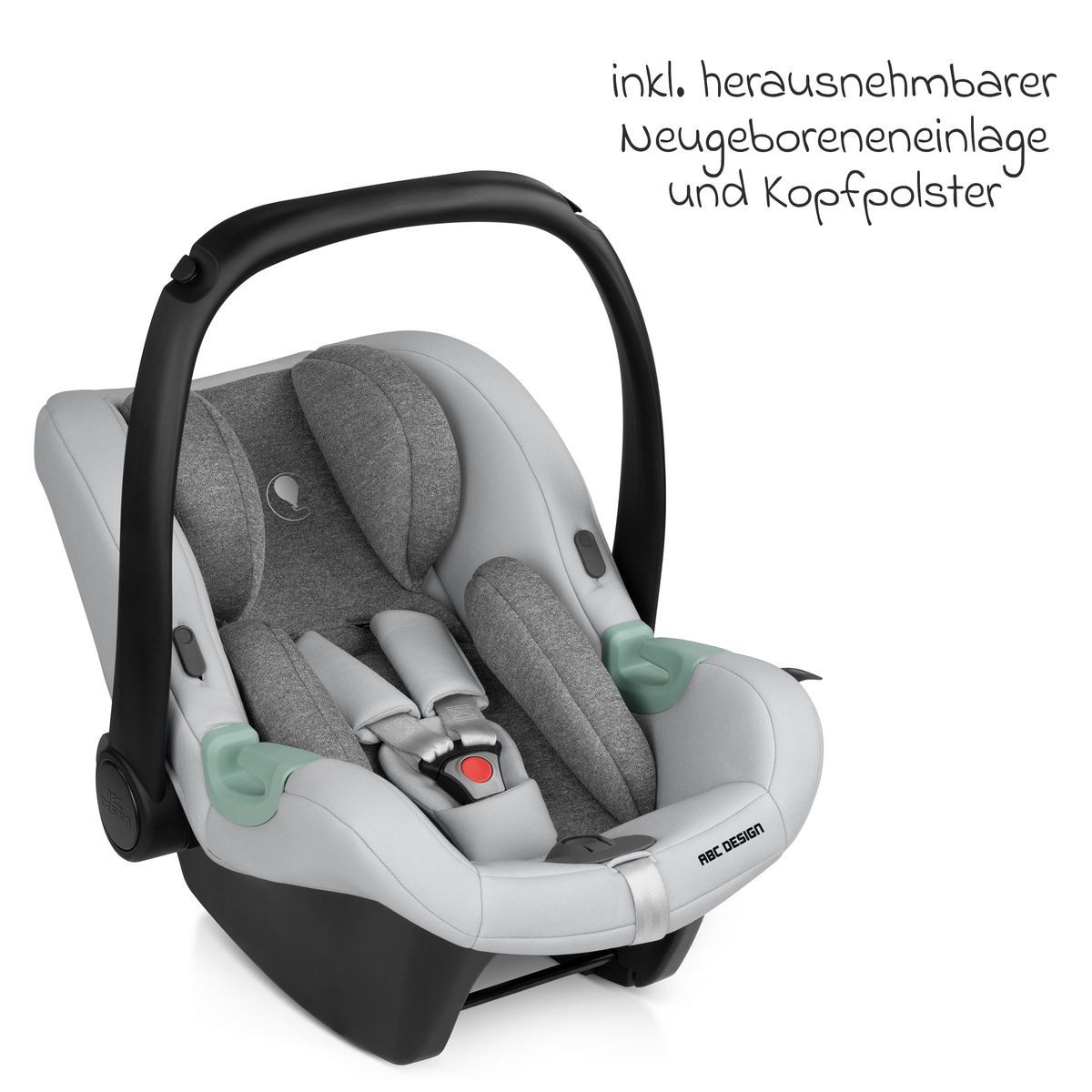 ABC Design Babyschale Tulip - Pearl, Baby Autositz Gruppe 0+ - ab Geburt bis 13 kg inkl. Fußsack
