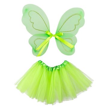 Boland Kostüm Grüne Waldfee Accessoire-Set für Kinder, Knallgrünes Set für märchenhafte Verkleidungen