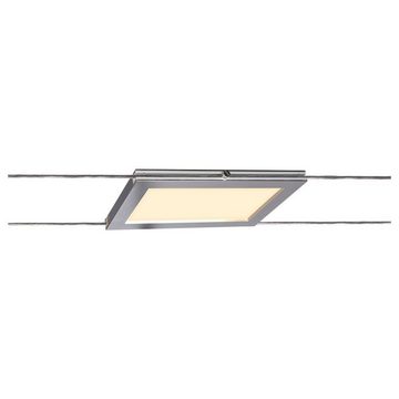 SLV Deckenleuchte LED Seilsystemleuchte Tenseo in Chrom 9,8W 750lm, keine Angabe, Leuchtmittel enthalten: Ja, fest verbaut, LED, warmweiss, Seilsystem