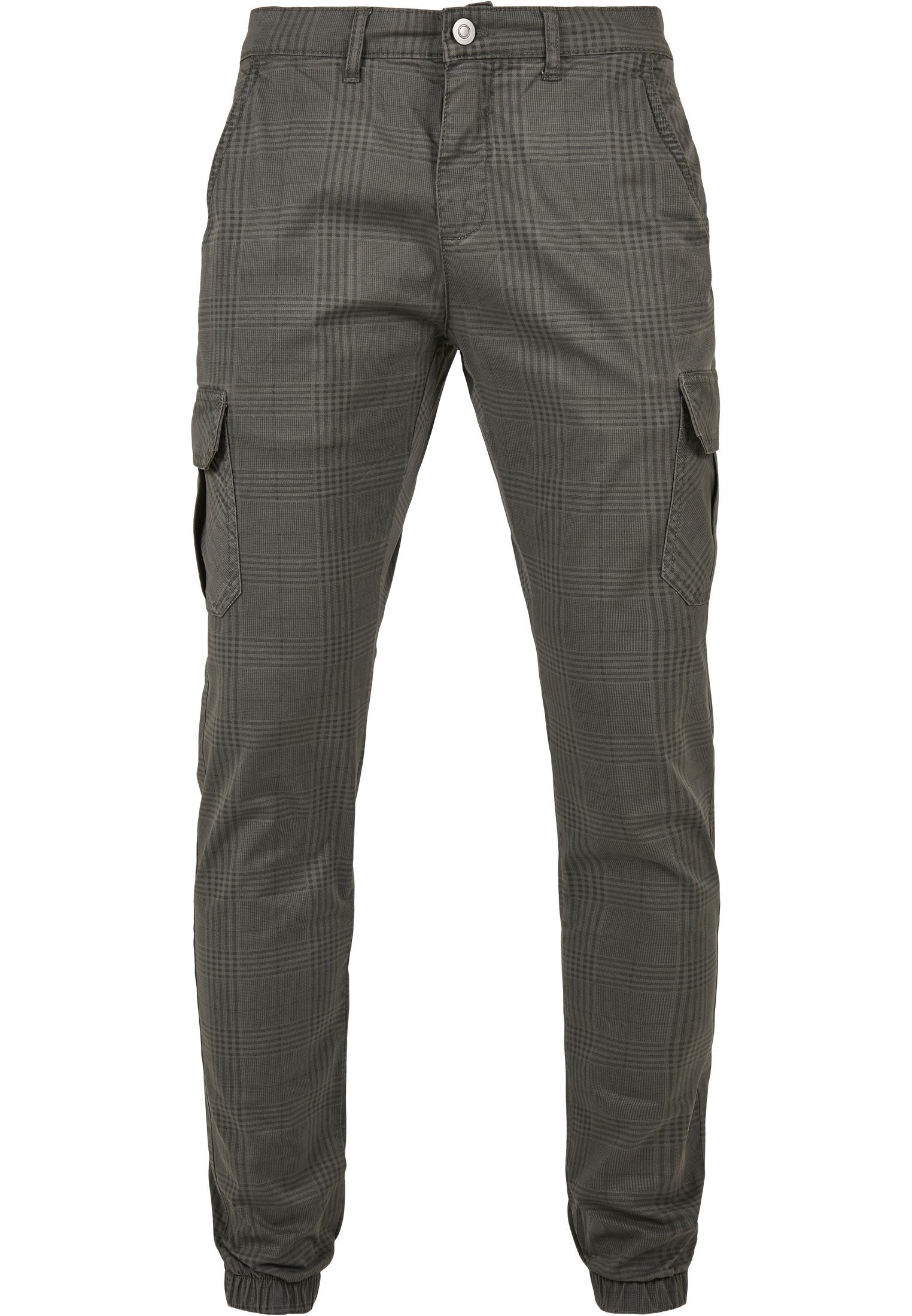 URBAN CLASSICS Cargohose Urban Classics Herren AOP Glencheck Cargo Jog Pants (1-tlg)