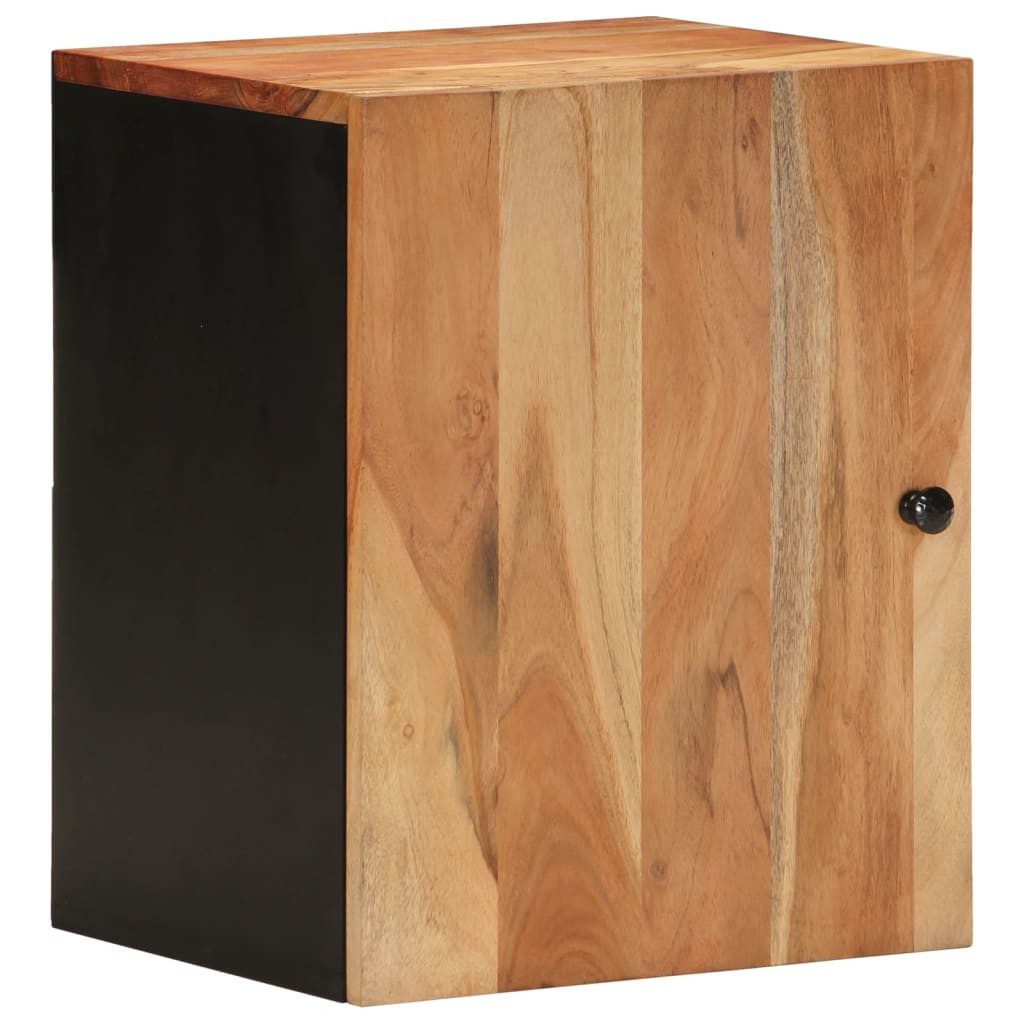 vidaXL Badezimmer-Set Bad-Wandschrank 38x33x48 cm Massivholz, (1-St)