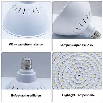 Insma Pool-Lampe, LED fest integriert, Farbwechsler, bunt, 45W RGB 252LED 12V Farbwechsler IP68 Wasserdicht